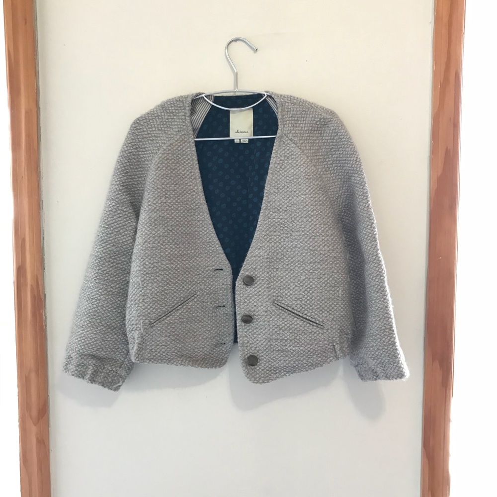 *SOLD* Cropped Gray Jacket fr Anthropologie